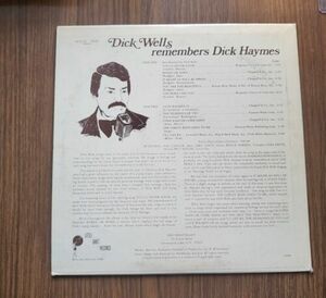 Dick Wells Remembers Dick Haymes Vinyl LP Record Autographed 1981 VG+ 海外 即決