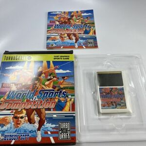 World Sports Competition NEC Turbografx 16 TG16 Game US CIB Complete In Box Rare 海外 即決