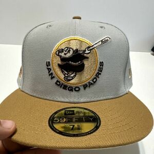 NWT NEW ERA 59FIFTY FITTED 5950 SAN DIEGO PADRES AUTUMN STORM CAP 7-5/8 海外 即決