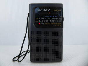 ★☆SONY ワイドFM対応 FM/AMコンパクトラジオ ICF-S10 動作品 オマケ新品電池付き☆★