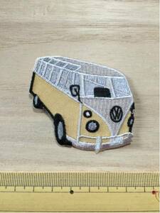 アイロン刺繍ワッペン☆ワーゲンバス☆入学入園車乗り物アップリケ車ワゴン