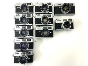 営0512−132 2439 【1円スタート】 Canon キャノネット　まとめて10点　QL17G-Ⅲ QL17 QL19 28 フィルムカメラ 現状品 動作未確認