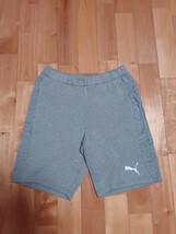 PUMA プーマ スウェット ハーフパンツ L グレー_画像1