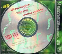 ALL APOLOGIES RAPE ME NIRVANA CDS 国内盤 廃盤 ニルヴァーナ カート コバーン kurt cobain in utero foo fighters hole sub pop グランジ_画像2