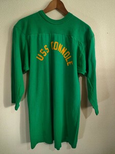 70s DURACK ミリタリーフットボールTシャツ L USS CONNOLE チャンピオン 80s