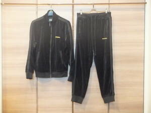 * DIESEL( diesel ) setup jogger sweat top and bottom velour black S *