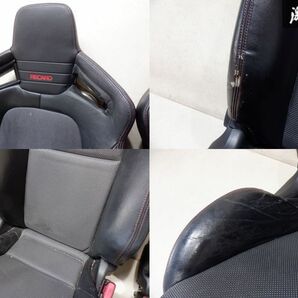 【希少】 マツダ純正 RECARO レカロ SE3P RX-8 RX8 タイプRS 後期 ハーフレザー シート 一台分 セット シートレール付 棚2I7の画像6