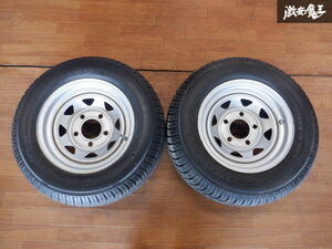 TIGHT JAPAN タイトジャパン トレーラー用 ワイドタイヤ ホイール 12インチ 7J +20 5穴 PCD114.3 225/55B12 104M 2本 225/55R12 ★ 棚1G11