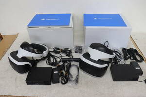 Y12/461 SONY PlayStation VR 本体 ヘッドセット 周辺機器 PS4 PSVR CUH-ZVR2 2台 セット ブルーレイ レコーダー 表示可能 現状品