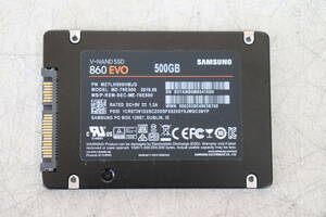 Y06/546 Samsung SSD 860 EVO 500GB SATA 2.5インチ データ消去済み CrystalDiskInfo正常判定