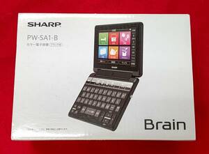 ★美品★ SHARP シャープ　Brain　PW-SA1-B　カラー電子辞書　ブラック系　箱、ACアダプタ付き