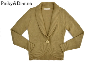 S5969* beautiful goods *Pinky&Dianne Pinky & Diane * made in Japan regular goods beige long sleeve knitted cardigan 38