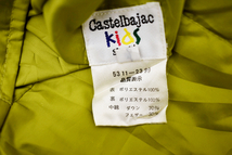 A-4588★美品★Castelbajac kids sport カステルバジャック キッズ 子供★黄緑 リバーシブル フード付き ダウン コート ジャンパー Ｍ _画像8