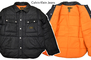 A-4599* beautiful goods *CK Calvin Klein Jeans KHAKIS Calvin Klein jeans * volume feeling exist black down jacket jumper blouson M