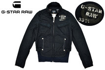 A-4629★美品★G-STAR RAW ジースターロウ★ヴィンテージウォッシュ加工ブラック黒 ミニタリー ジャケット ジャンパー ブルゾン Ｓ_画像1