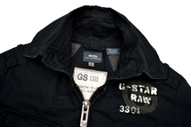 A-4629★美品★G-STAR RAW ジースターロウ★ヴィンテージウォッシュ加工ブラック黒 ミニタリー ジャケット ジャンパー ブルゾン Ｓ_画像3