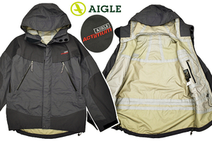 A-4668★美品★AIGLE Actimum エーグル GORE-TEX★メンズ ゴアテックス チャコールグレー マウンテン パーカー ジャケット Ｓ