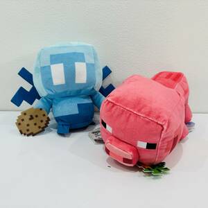 ●美品 マインクラフト ぶた＆ギャザーアレイ ぬいぐるみ 2点セット MINECRAFT アミューズメント景品 FuRyu フリュー S2644