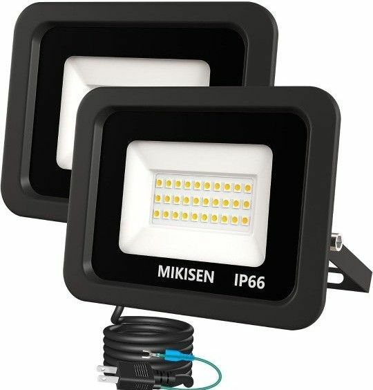 MIKISEN led 投光器 作業灯 看板灯 20w 防犯灯 2個 屋外 薄型 LED投光器 昼光色