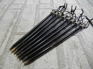 T44 *EASTON BLACK peg 8 pcs set * the US armed forces * outdoor! camp!