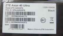 美品/海外版SIMフリー)ZTE AXON 40 Ultra, Black, SD8Gen1, 12GB, 256GB, 付属品未使用, アラミドケース_画像5