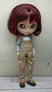 帆布オーバーオール　ネオブライス　リカちゃん　オビツ　ピュアニーモ　ハンドメイド　アウトフィット　Blythe outfit 