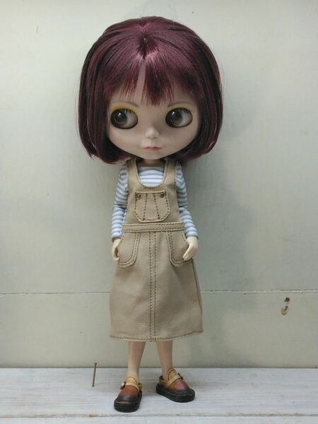 帆布オーバーオール　ネオブライス　リカちゃん　オビツ　ピュアニーモ　ハンドメイド　アウトフィット　Blythe outfit 