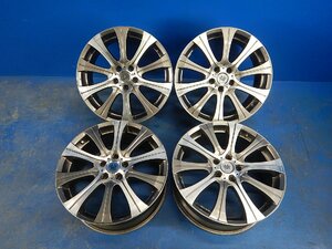 【個人宅配不可】中古 LEHRMEISTER レアマイスター DOUBLE FACE 19x8J 5H 114.3 19インチ アルミホイール 4本セット (棚233-501)