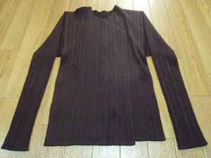 プリーツプリーズ PLEATS PLEASE イッセイミヤケ ISSEY MIYAKE☆カーディガン オープン ポケット 美品 PP53-JD223☆３