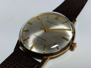 精工舎 セイコー クラウン Seiko Crown 21石 Cal560 手巻き 金色 稼働品 皮バンド付き 希少 SEIKO CROWN レトロ ビンテージ