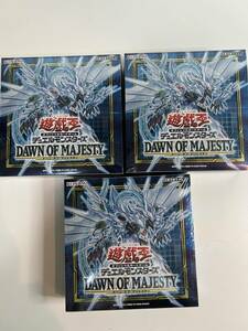  new goods unopened Yugioh OCG DAWN OF MAJESTYdo-n*ob* Majesty 3BOX waste version out of print shrink attaching 