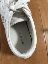 ★LACOSTE ラコステ★ホワイトカラー練習用シューズ/23-23.5cm_画像4