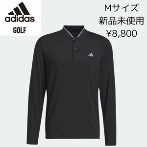 送料360円! Mサイズ 新品 adidas GOLF 長袖ポロシャツ アディダスゴルフ ロングスリーブTシャツ ポロシャツ 吸汗速乾 ドライ 黒 ブラック