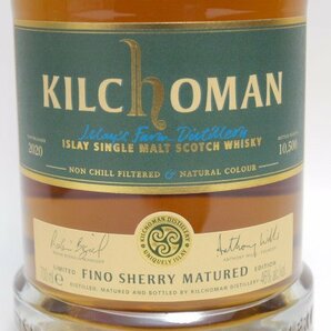 ★★KILCHOMAN キルホーマン フィノシェリー マチュアード 2020リリース 700ml/46% 箱付★AG5391の画像3