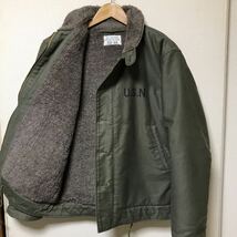 美品/THE FEW/N-1/デッキジャケット/ザフュー/オリーブ/サイズ40/アルパカ/US NAVY/米軍/USN/ミリタリー/サンプル品/海軍/NXsx-83055_画像3