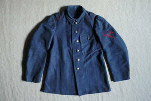 1920年代頃 インディゴコットンのファイヤーマンジャケット フランス ヴィンテージ (20s France Vintage Indigo Fireman)