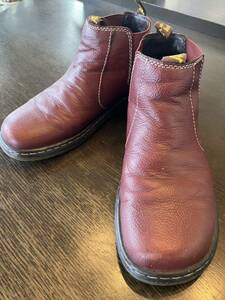  Dr. Martens Dr.Martens side-gore boots red red *UK625cmUSED*USM6.EU38.US7* Chelsea boots * heel attrition equipped * boots 