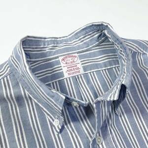 90s ブルックスブラザーズ アメリカ製 オックスフォード ストライプ ビンテージ ビッグサイズ usa old 80s 6ボタン Brooks Brothers シャツ