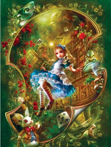 (31460) Puzzle 300 pièces importé des États-Unis ●MAS ● Boîte à livres Boîte à livres Alice au pays des merveilles SHU : Alice, jouet, jeu, puzzle, puzzle
