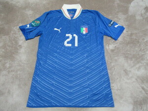 【非売品】 選手支給品 イタリア代表 2012年 ホーム用 半袖 Lサイズ ベトナム製 ピルロ EURO2012仕様 検イタリア代表