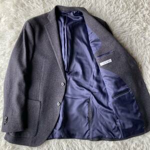 ◎サイズXL位◎ 【Blazer’s bank別注NOVALAN】　肉厚ツイードジャケット　■絨毛感/チャコール■　ビジネス/卒業式/入学式　■