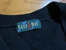 ◇EAST BOY イーストボーイ 刺繍 ウール100% スクール ニット カーディガン 黒◇高校生通学_画像3