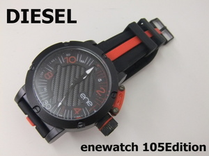 【DIESEL】ディーゼル enewatch 105Edition ブラック×レッド 1001020111 メンズ ジャンク扱い　格安1円スタート