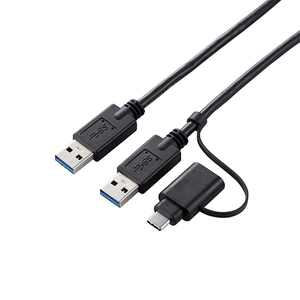 まとめ得 エレコム データ移行ケーブル USB3.0 Windows-Mac対応 Type-Cアダプタ付属 1.5m ブラック UC-TV6BK x [2個] /l