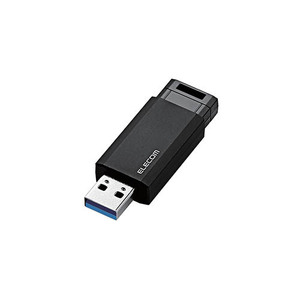 まとめ得 エレコム USBメモリー/USB3.1(Gen1)対応/ノック式/オートリターン機能付/8GB/ブラック MF-PKU3008GBK x [2個] /l