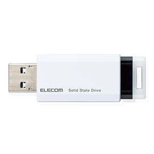 エレコム SSD 外付け ポータブル 500GB 小型 ノック式 USB3.2(Gen1)対応 ホワイト PS4/PS4Pro/PS5 ESD-EPK0500GWH /l
