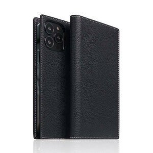 まとめ得 SLG Design Full Grain Leather Case for iPhone 13 Pro Max 手帳型ケース ブラックブルー SD22143i13PMBB x [2個] /l