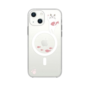 abbi FRIENDS ターチャンMagSafe対応クリアケース for iPhone 13 おさかなピンク ABF21728i13 /l