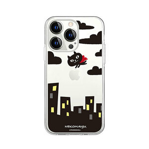 abbi FRIENDS 公式ライセンス品 ネコマンジュウソフトクリアケース for iPhone 14 Pro Max 赤いマント 背面カバー型 ABF24261i14PM /l