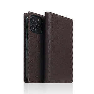 SLG Design Full Grain Leather Case for iPhone 13 Pro 手帳型ケース ブラウンクリーム SD22126i13PBC /l